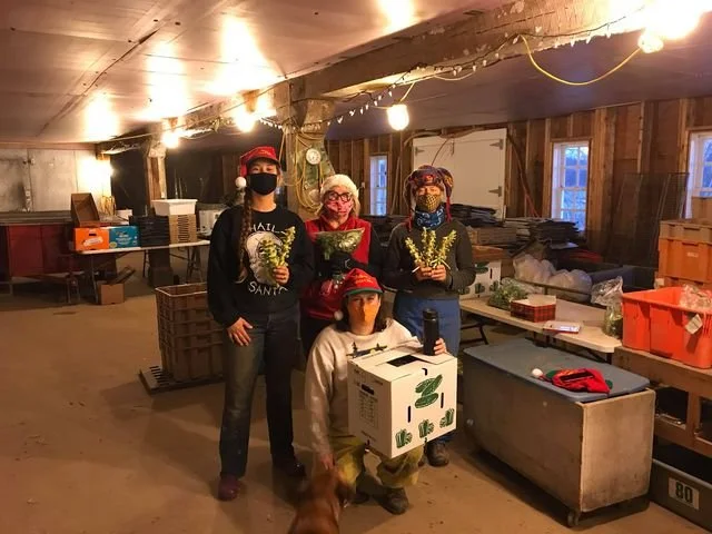  The holiday elves have all the goodies boxed up and ready to go.  