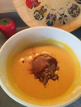  Squash puree with seasoning! Yum! 